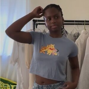 Disney Blue Tee with Winnie the Pooh and Tigger